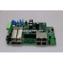 POE + Switch pcb board managed industrial 4 puertos sfp y 4 poe switch IEEE802.3af, IEEE802.3at